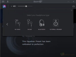 Captura de tela do Boom 3D