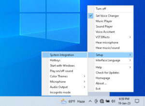 Clownfish Voice Changer definitieve versie voor Windows 11 10 8 7 momentopname