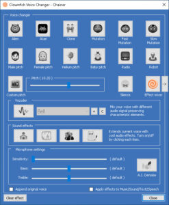 Télécharger Clownfish Voice Changer capture d'écran de la dernière version pour PC