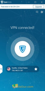 پی سی اسکرین شاٹ کے لیے ZenMate VPN کا تازہ ترین ورژن ڈاؤن لوڈ کریں۔