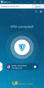 Nedlasting ZenMate VPN nyeste versjon for PC-skjermbilde