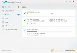 Unduh gratis ESET NOD32 Antivirus untuk tangkapan layar Windows