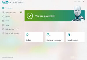 Screenshot der neuesten Version von ESET NOD32 Antivirus für PC