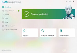 ESET NOD32 Antivirus nuutste weergawe vir rekenaar skermkiekie