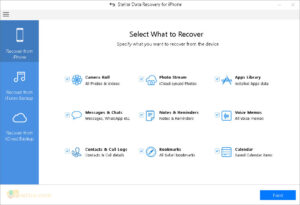 Здымак экрана Stellar Data Recovery для iPhone 32-64-bit Windows