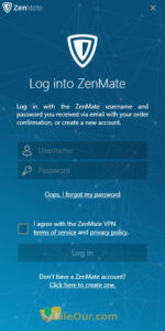 ZenMate VPN საბოლოო ვერსია Windows 11 10 8 7 სნეპშოტი