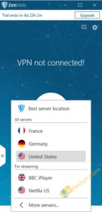 ZenMate VPN gratis nedlasting for mac os øyeblikksbilde