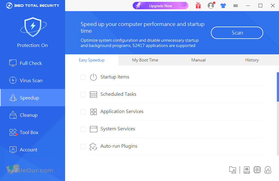 360 Total Security speedup snapshot