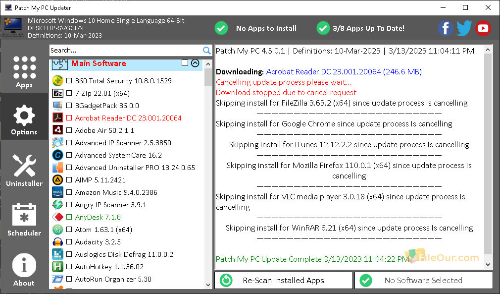 Télécharger la capture d'écran Windows Patch My PC 32-64 bits