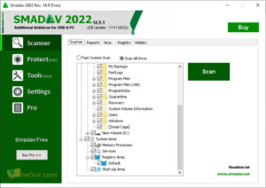 Capture d'écran de l'antivirus Smadav 2