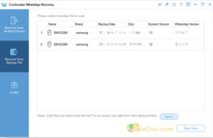 Coolmuster WhatsApp Recovery Screenshot 2
