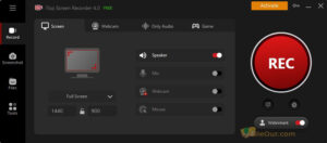 Tangkapan layar iTop Screen Recorder Antarmuka utama