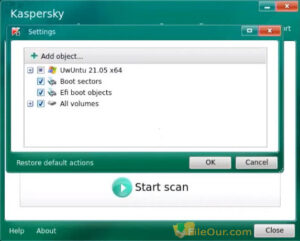 Capture d'écran de Kaspersky Antivirus Rescue Disk