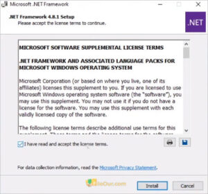 NET Framework 4.8.1, capture d'écran