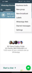 Zrzut ekranu aplikacji WhatsApp Business APK