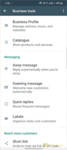 Schermata dell'APK di WhatsApp Business 4