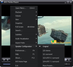 Tangkapan layar AVS Media Player 4