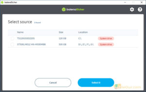 BalenaEtcher برای ویندوز 11 اسکرین شات 2