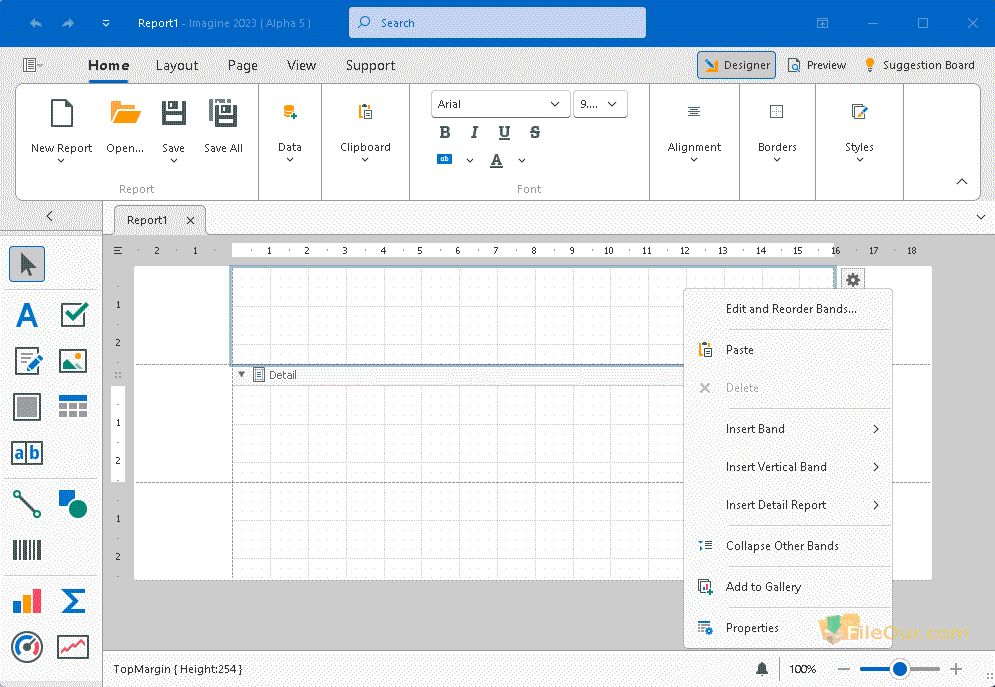 Tangkapan layar Rizonesoft Office Bayangkan