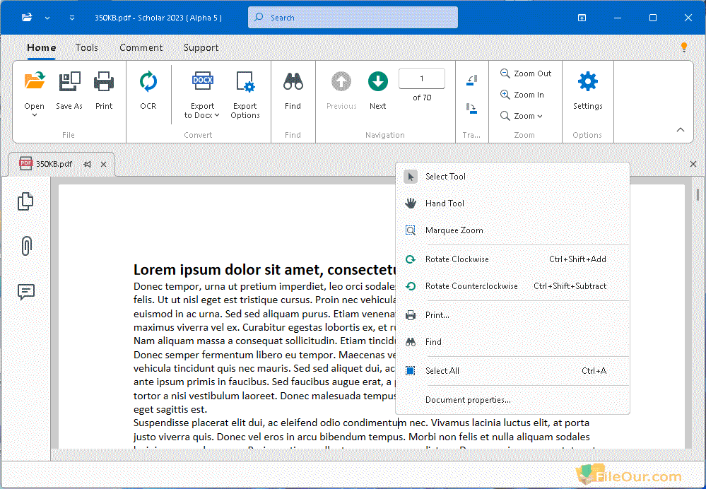 Rizonesoft Office Screenshot eines Gelehrten