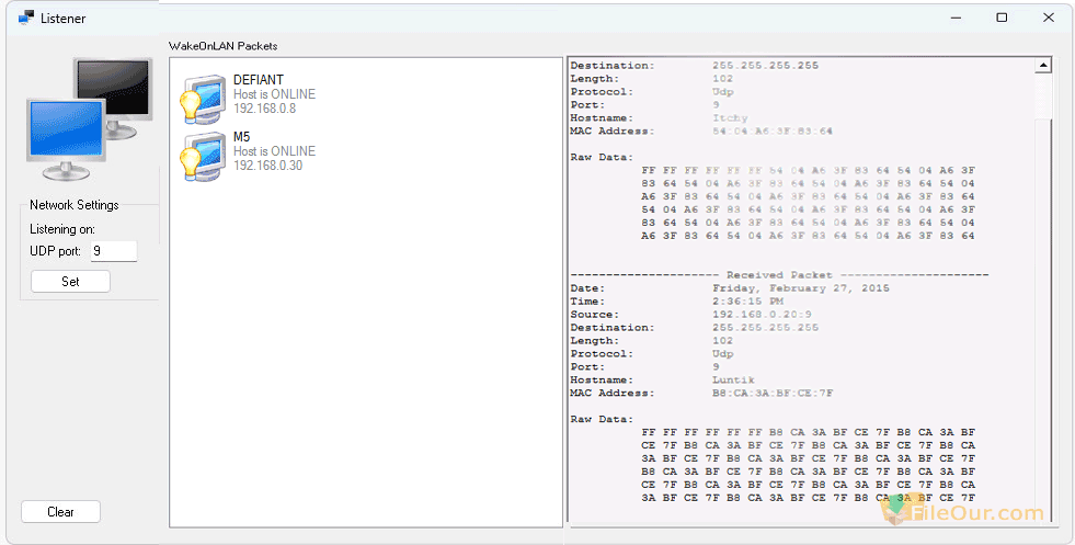 Wake on LAN for Windows 11 listener screenshot