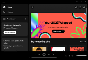 Capture d'écran de Spotify pour PC