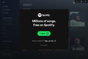 Знімок екрана реєстрації Spotify Offline Installer