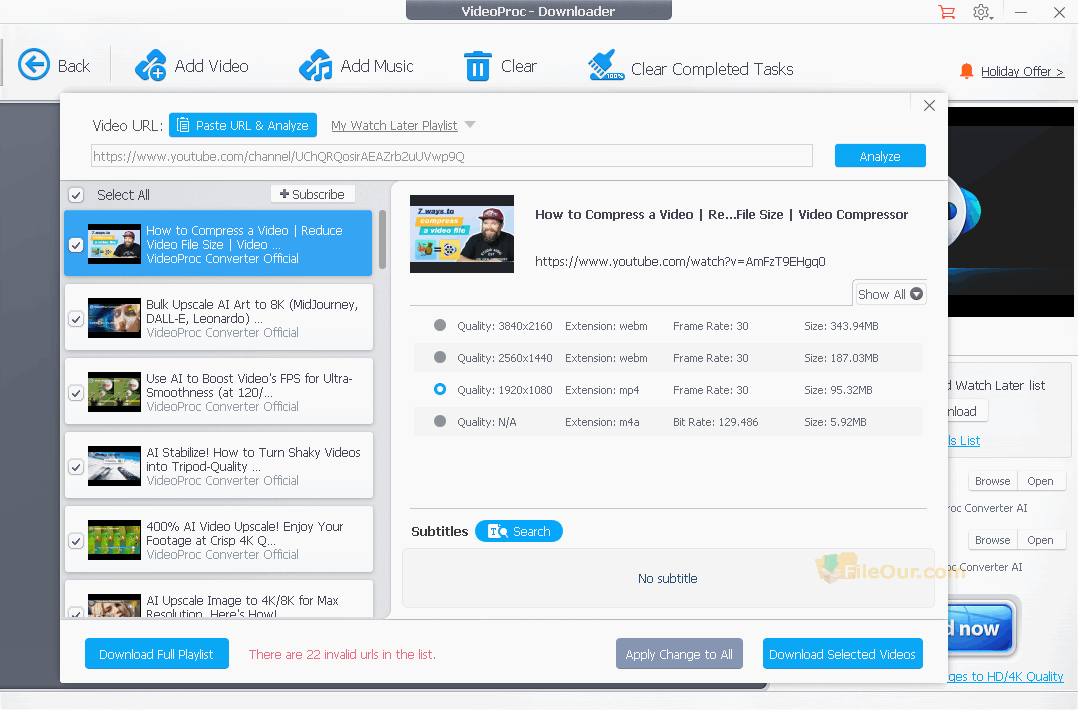 VideoProc video downloader screenshot