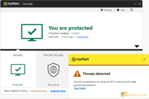 Interface du programme d'installation hors ligne de Norton Security