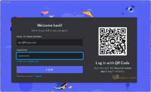 Discord for PC register screenshot